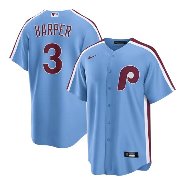 Philadelphia Phillies Bryce Harper Light Blue Throwback Alternate