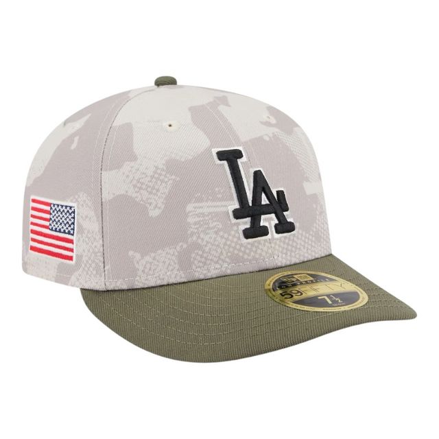 ドジャース2025 Armed Forces Day 59FIFTY 7 1/2 Los Angeles Dodgers Light Beige and Olive 2025 Armed Forces Day