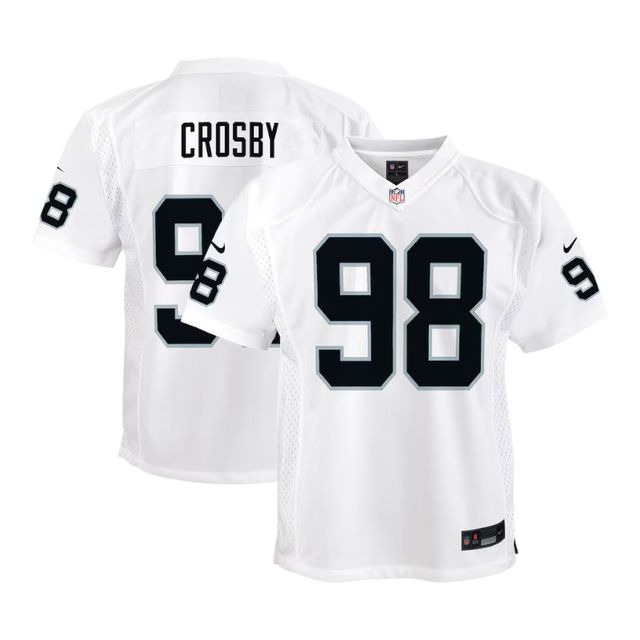 Youth Las Vegas Raiders Maxx Crosby Nike White Game Jersey