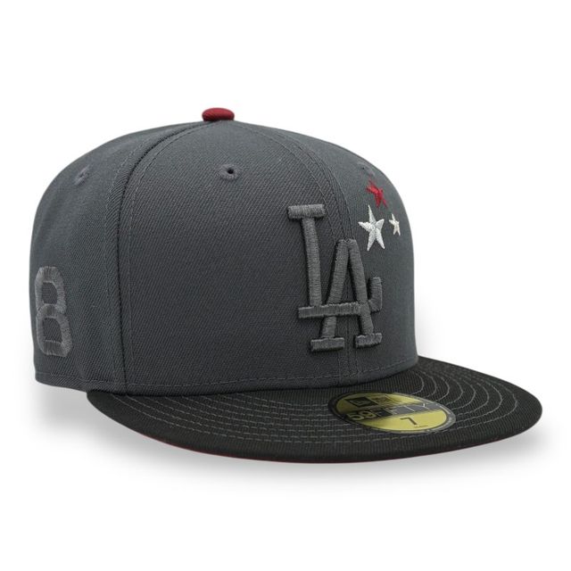 Los Angeles Dodgers Graphite and Black 8 Side Patch Red UV New Era