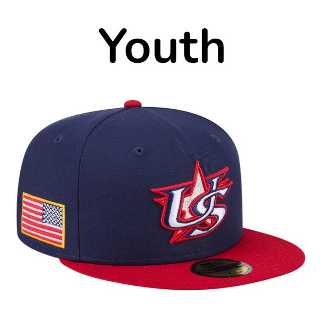 Youth USA 2026 Navy World Baseball Classic WBC New Era 59FIFTY