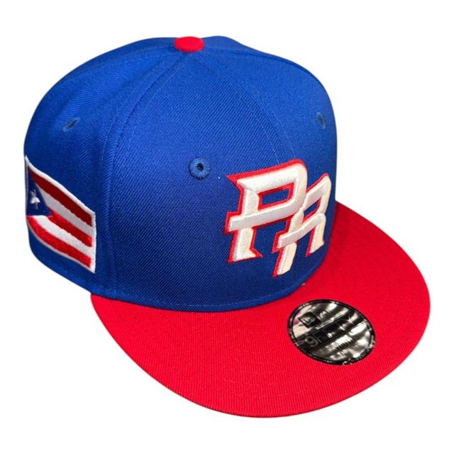 Youth Puerto Rico Royal and Scarlet WBC New Era 9FIFTY Snapback Hat