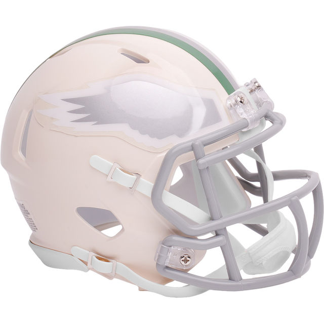 eagles football helmet Philadelphia Riddell Speed Authentic point chin strap Philadelphia Eagles Riddell Speed Flex