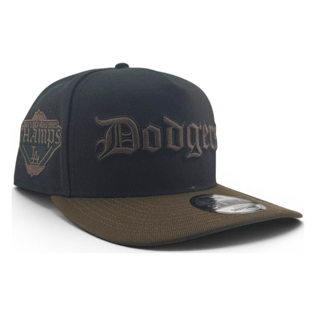 Los Angeles Dodgers Black and Walnut Brown Back to Back World
