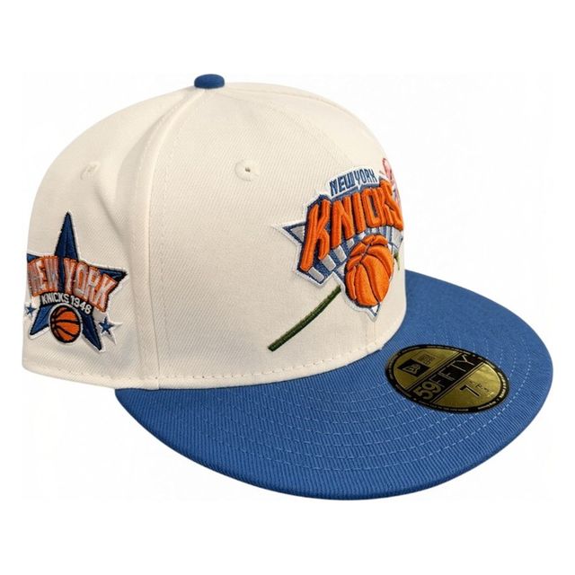 New York Knicks Chrome and Blue 1948 Patch Pink UV New Era 59FIFTY