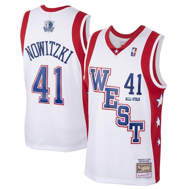 Dallas Mavericks Dirk Nowitzki Mitchell & Ness White 2004 West NBA