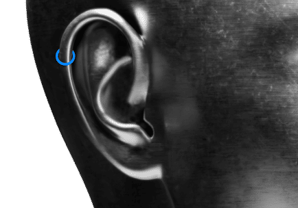 Position Helix Piercing