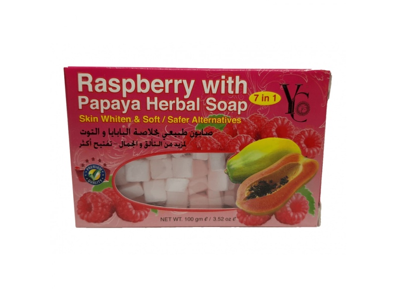 Yc herbal soap papaya & berry 100gm