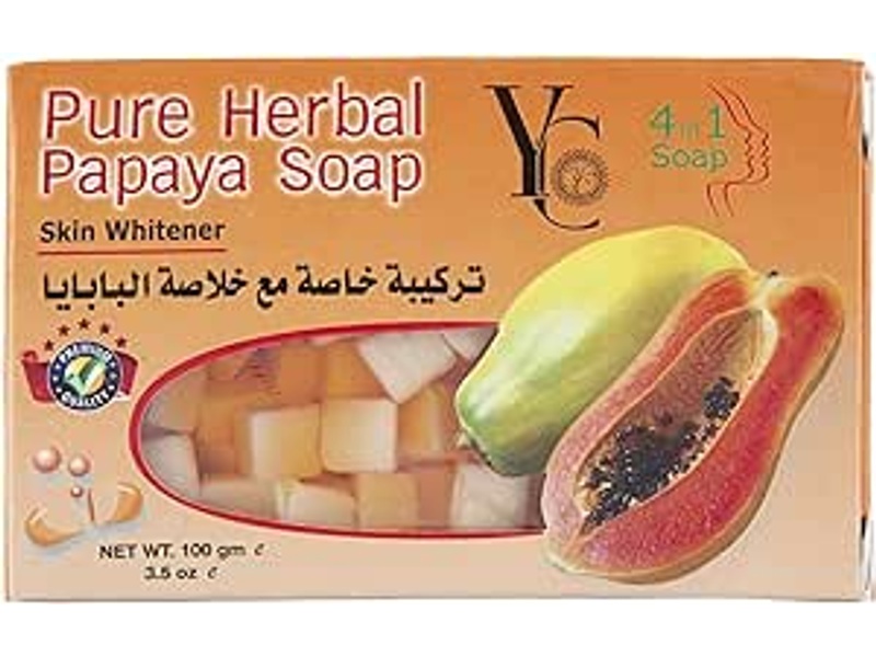 Yc soap bar with papaya and herbal 100mg