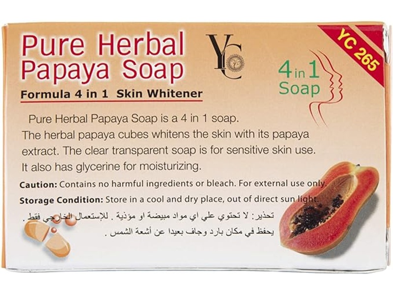 Yc soap bar with papaya and herbal 100mg