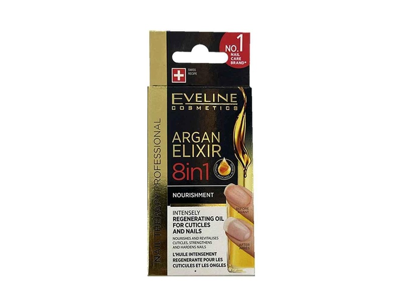 Eveline argan elixir intensely regenerating oil for cuticles and nails - 12 ml