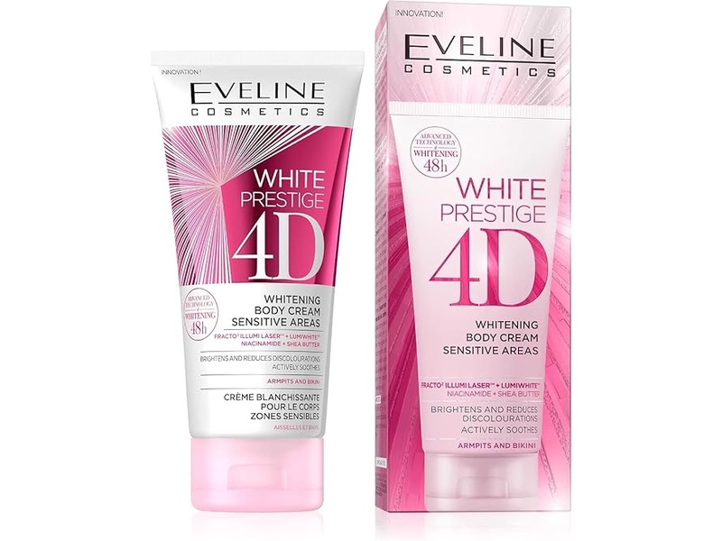 Eveline white prestige 4d whitening body cream sensitive areas - 100ml