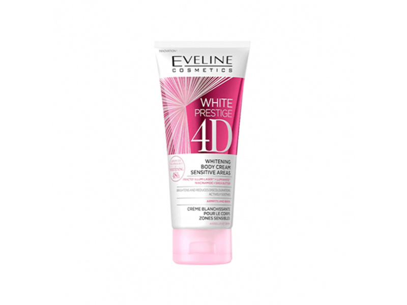 Eveline white prestige 4d whitening body cream sensitive areas - 100ml