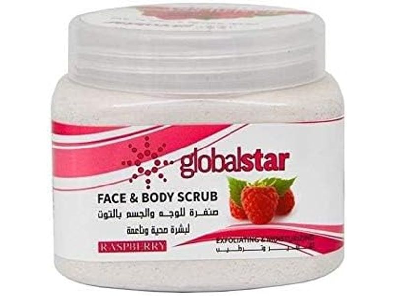 Global star face and body scrub raspberry- 500ml