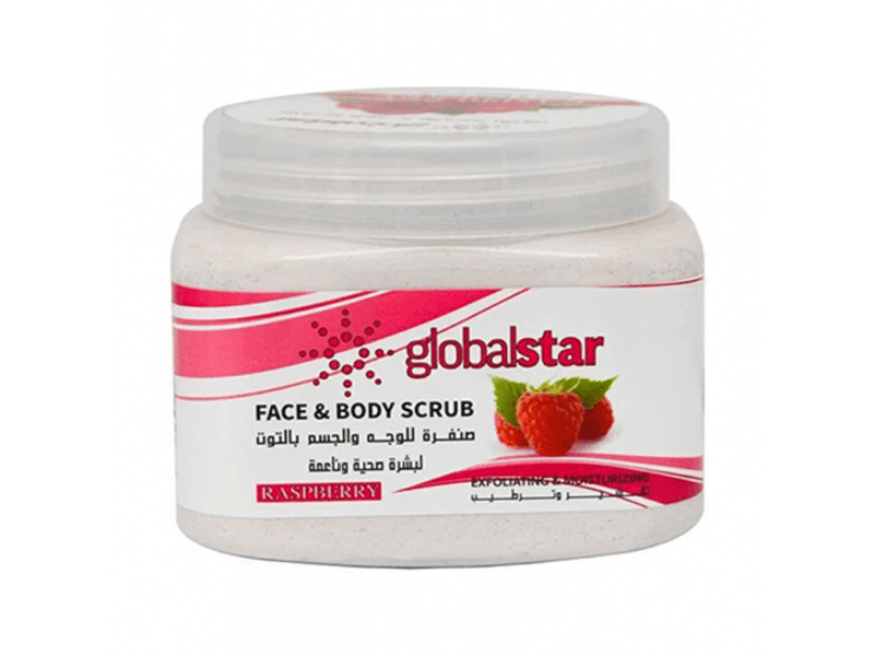 Global star face and body scrub raspberry- 500ml