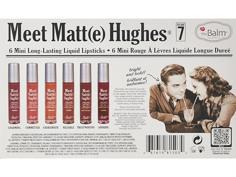 Thebalm meet matte hughes set of 6 mini lipsticks - vol7