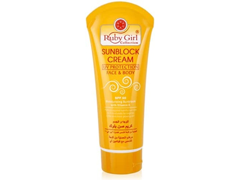 Ruby girl sun block cream 170 ml uv protection with vitamin e