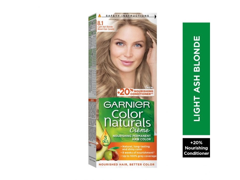 Garnier nature hair color no8.1 light ash