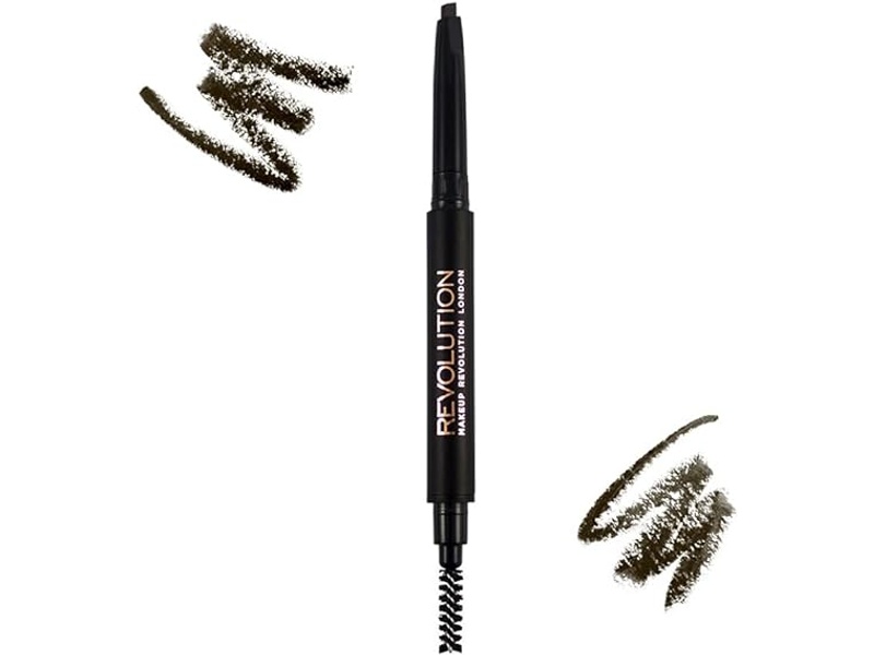 Revolution duo brow pencil - dark brown