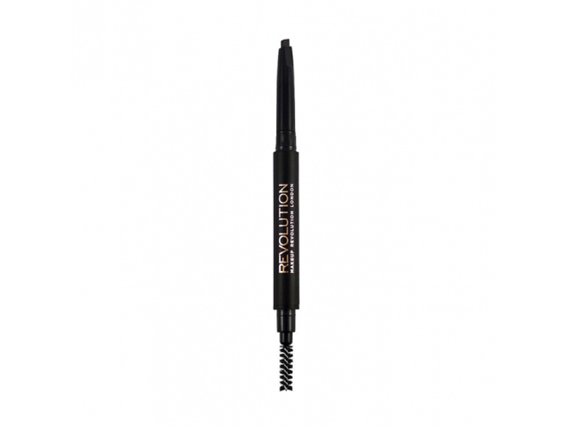 Revolution duo brow pencil - dark brown