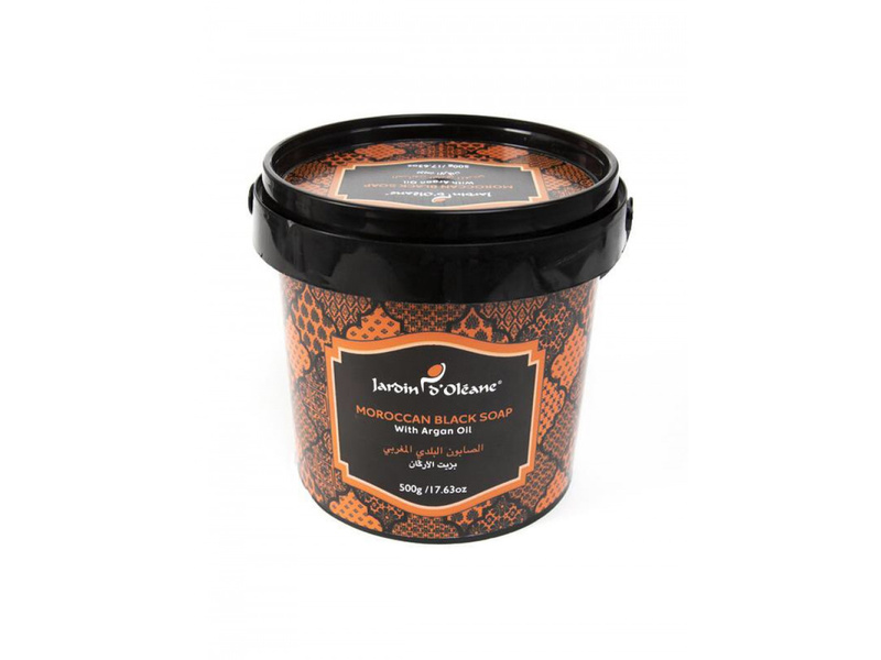 Jardin oleane moroccan black soap 500 gm with argan oil