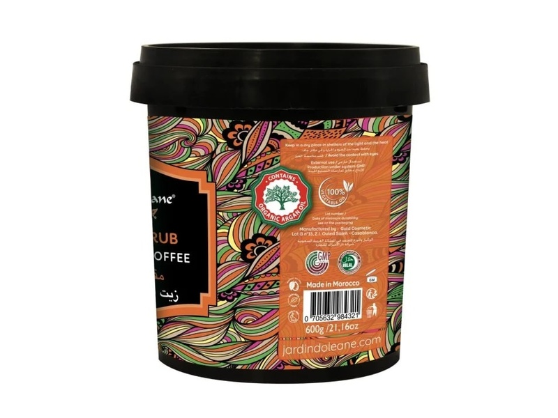 Jardin oleane sugar scrub 600 gm argan oil & coffee