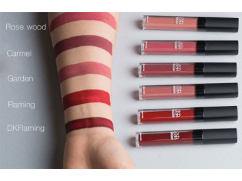 Nora bo awadh waterproof liquid lipstick -  dark flaming