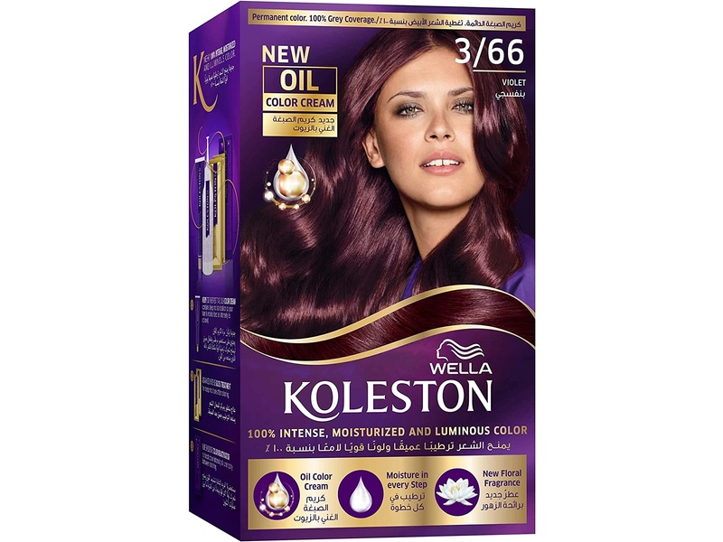 Koleston hair color kit 3/66 violet