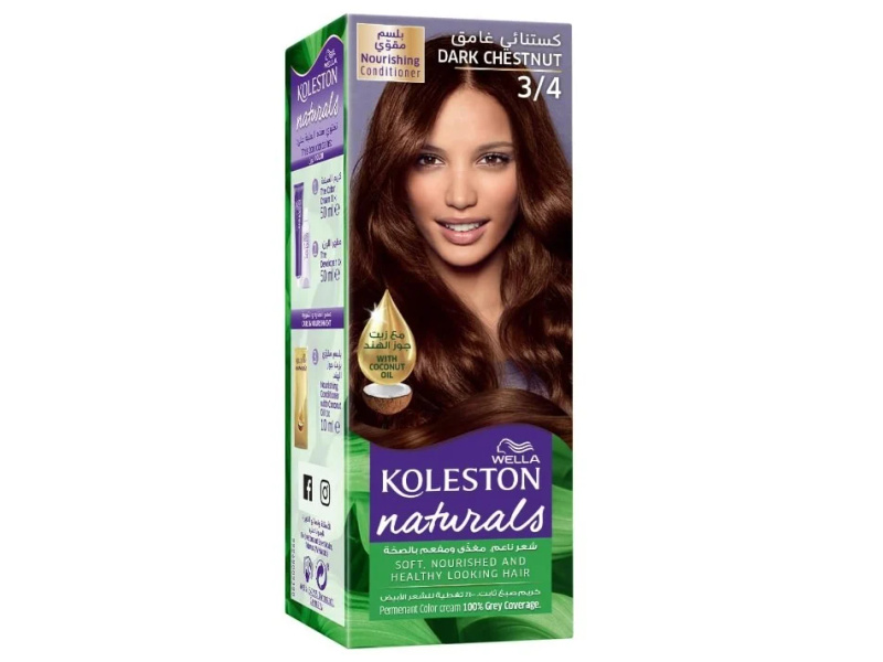 KOLESTON HAIR COLOR NATURAL 50 ML 3/4 DARK CHESTNUT