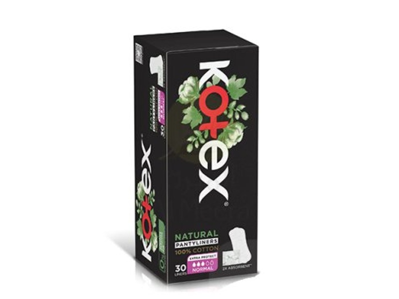 Kotex liners cotton normal 30line