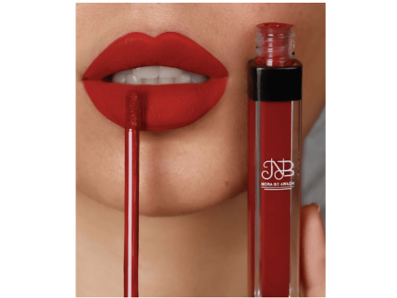 Nora bo awadh waterproof liquid lipstick - flaming