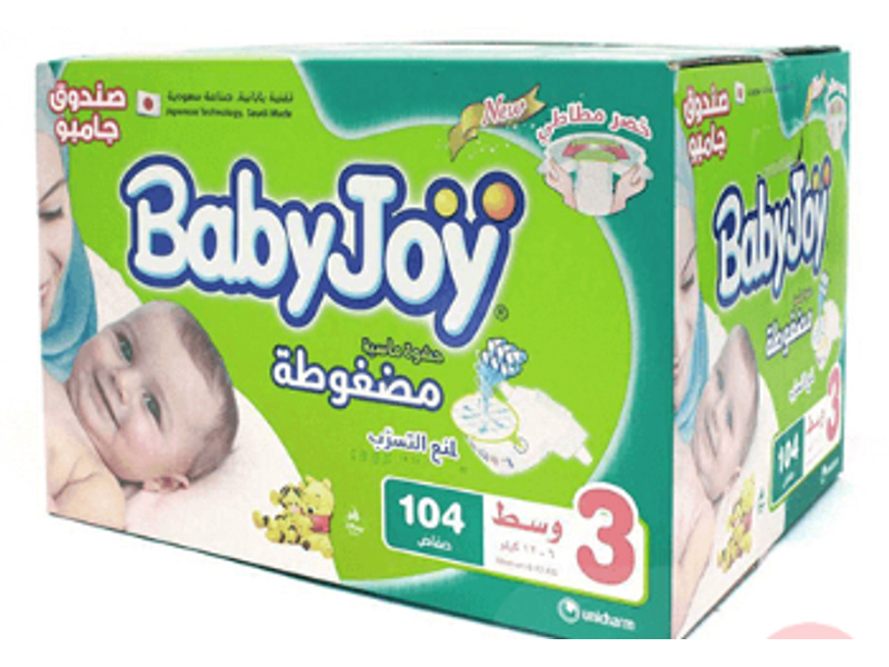 BABYJOY DIAPERS NO3 MEDIUM BOX 104 PADS