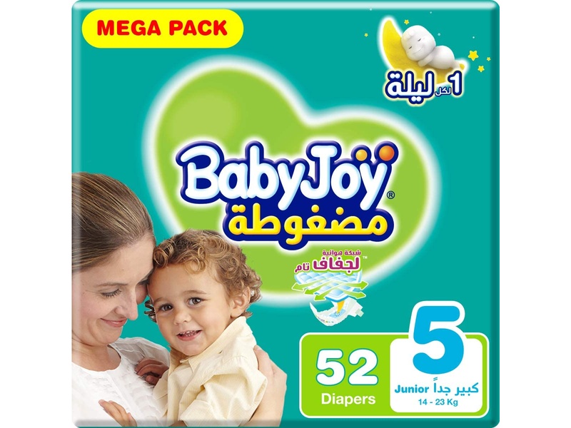 Babyjoy diapers no5 junior mega 52 pads