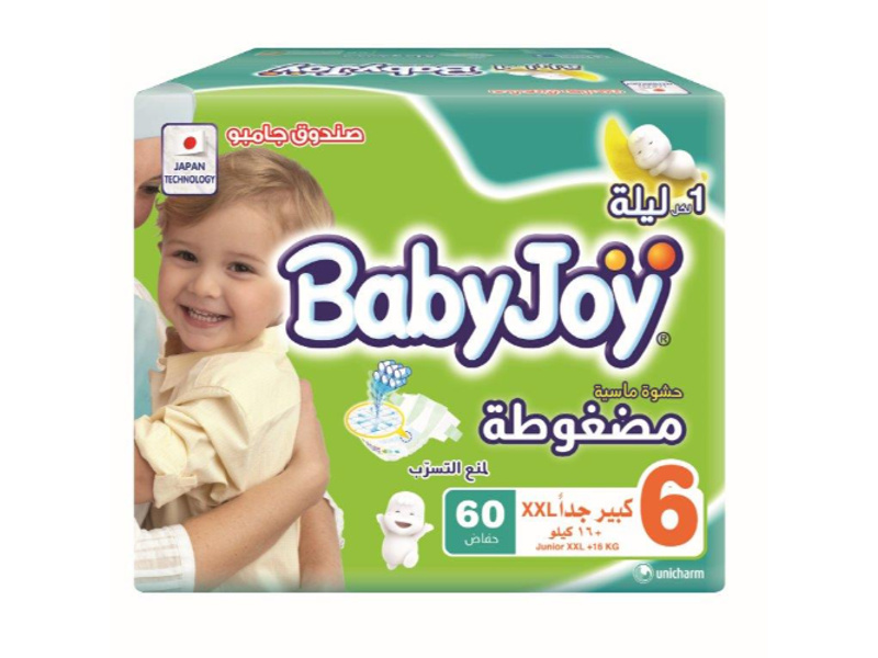 Babyjoy diapers no6 jumbo box 60 pads