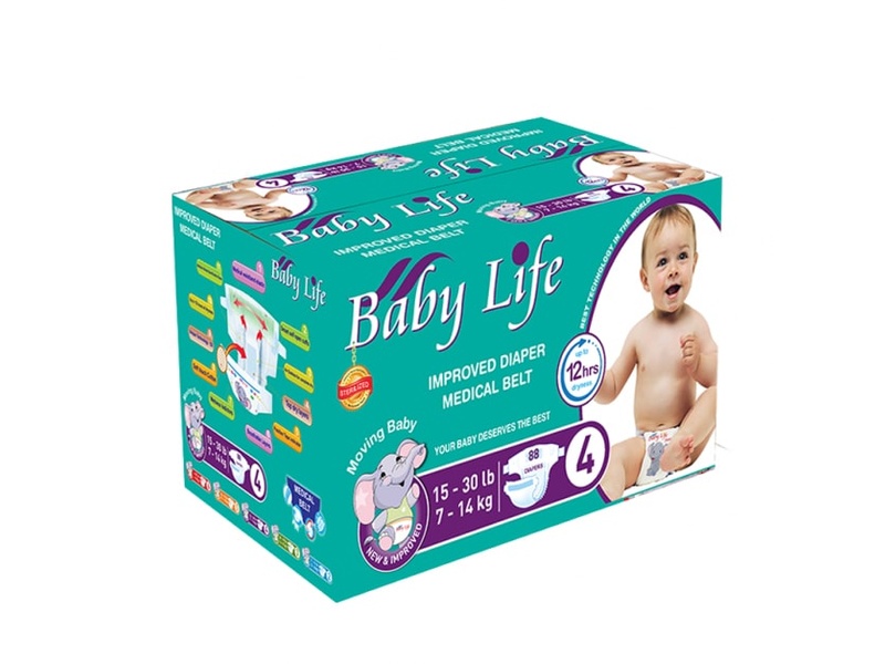 BABYLIFE DIAPERS NO4  BOX 88 PADS