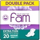 Fam thin normal wings 20 pads