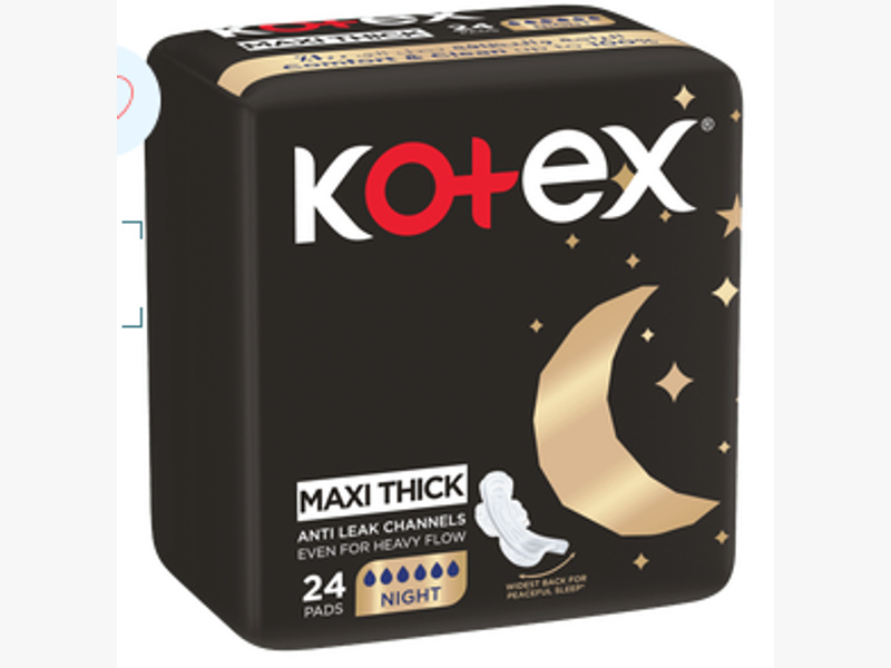 Kotex night maxi 24 pads