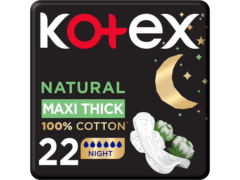 Kotex night natural 22 pads