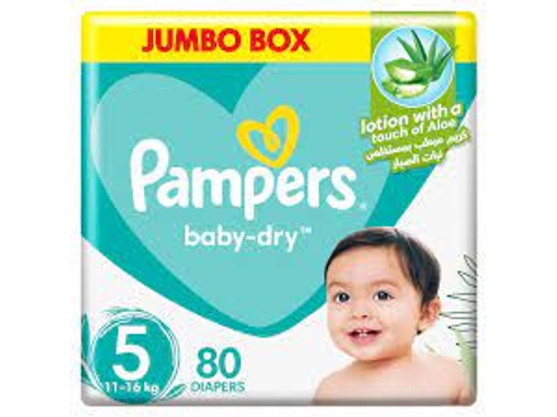 PAMPERS DIAPERS NO5 JUMPO BOX 80 PADS