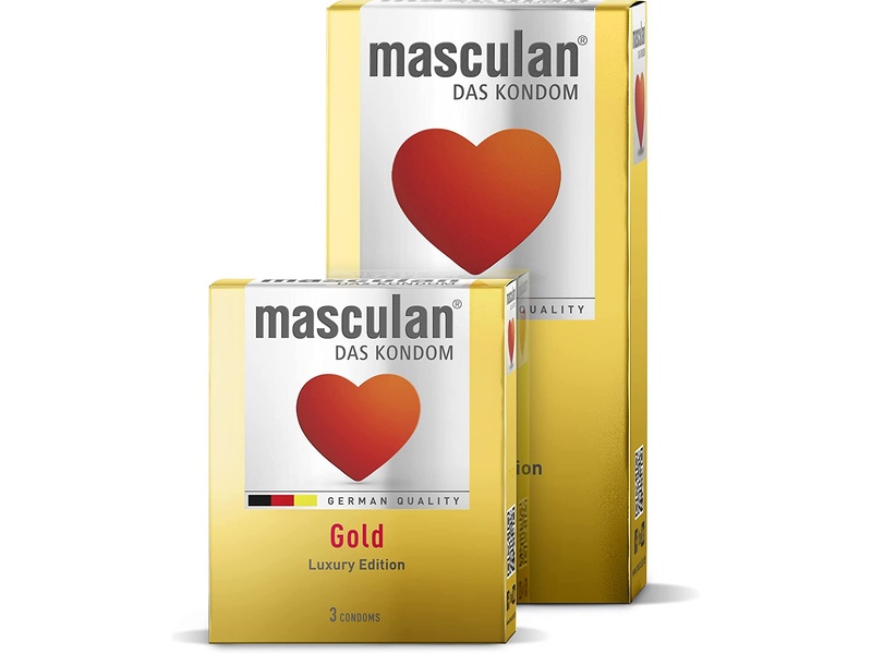 Masculan condoms 3 pack gold luxury edition