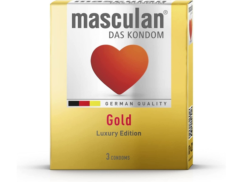 Masculan condoms 3 pack gold luxury edition