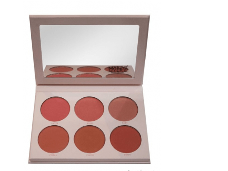 Make over 22 nude cheek 6 colour palette blush m3202