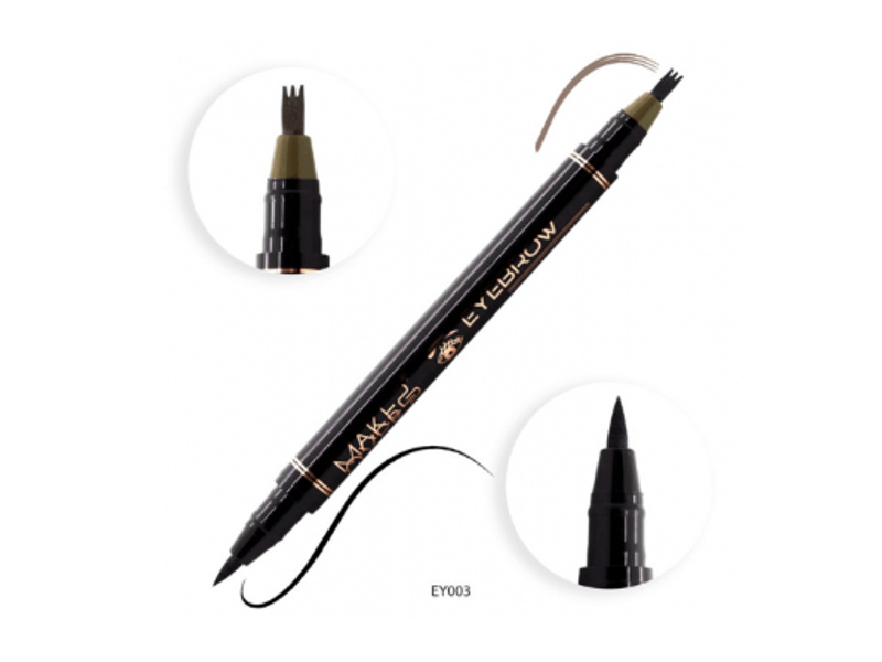 Make over 22 2-in-1 eyebrow and eyeliner pen soft brown ey003