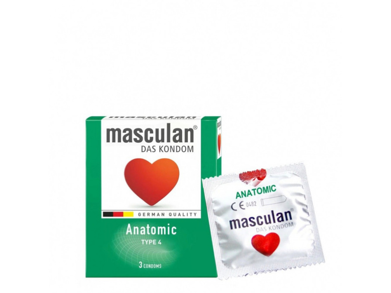 Masculan anatomic condoms 3pcs