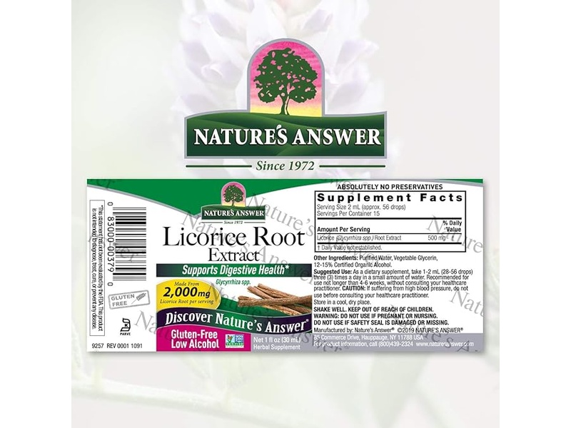 Nature's answer licorice root extract 30ml