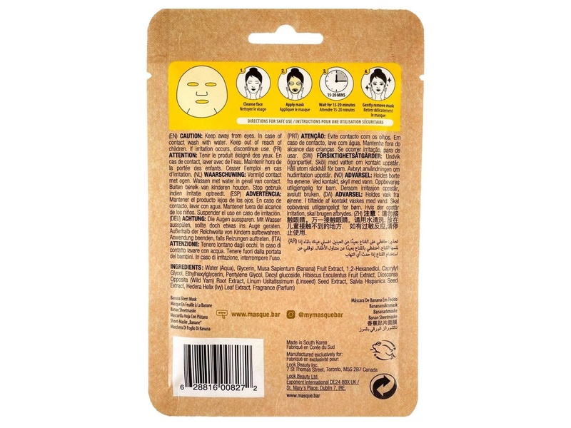 Masque bar naturals banana sheet mask