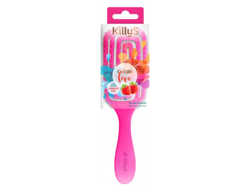 Killys hair brush with strawberry scent 