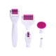 Derma roller 6in1 anti aging derma roller system kit pink and white