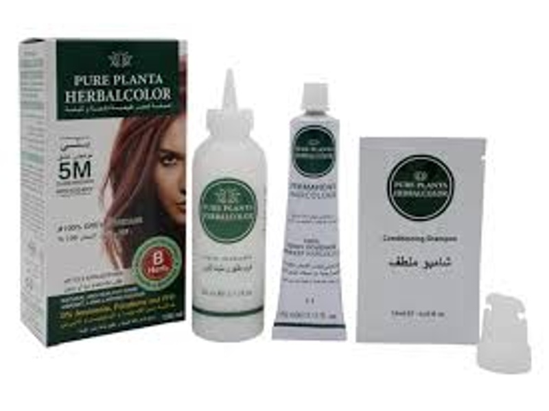Pure planta permanent herbal hair colour 5m dark brown 135ml 