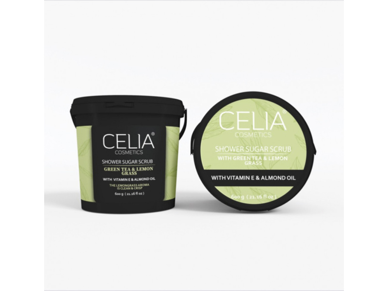 Celia body sugar scrub lemongrass & green tea 600g